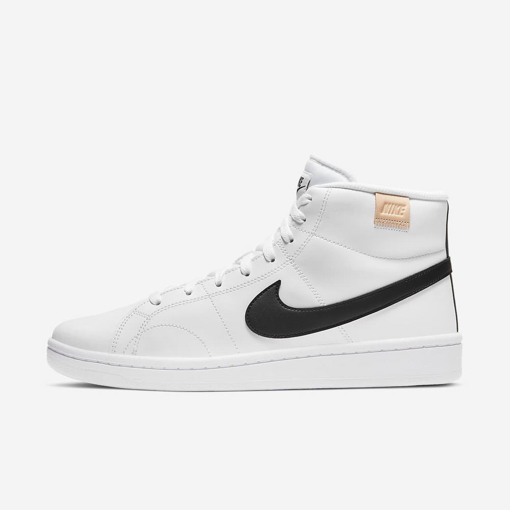 Basket Montante Nike Court Royale 2 Mid Blanche 6731-280 White/White Onyx/Black Homme | VXW-26127882